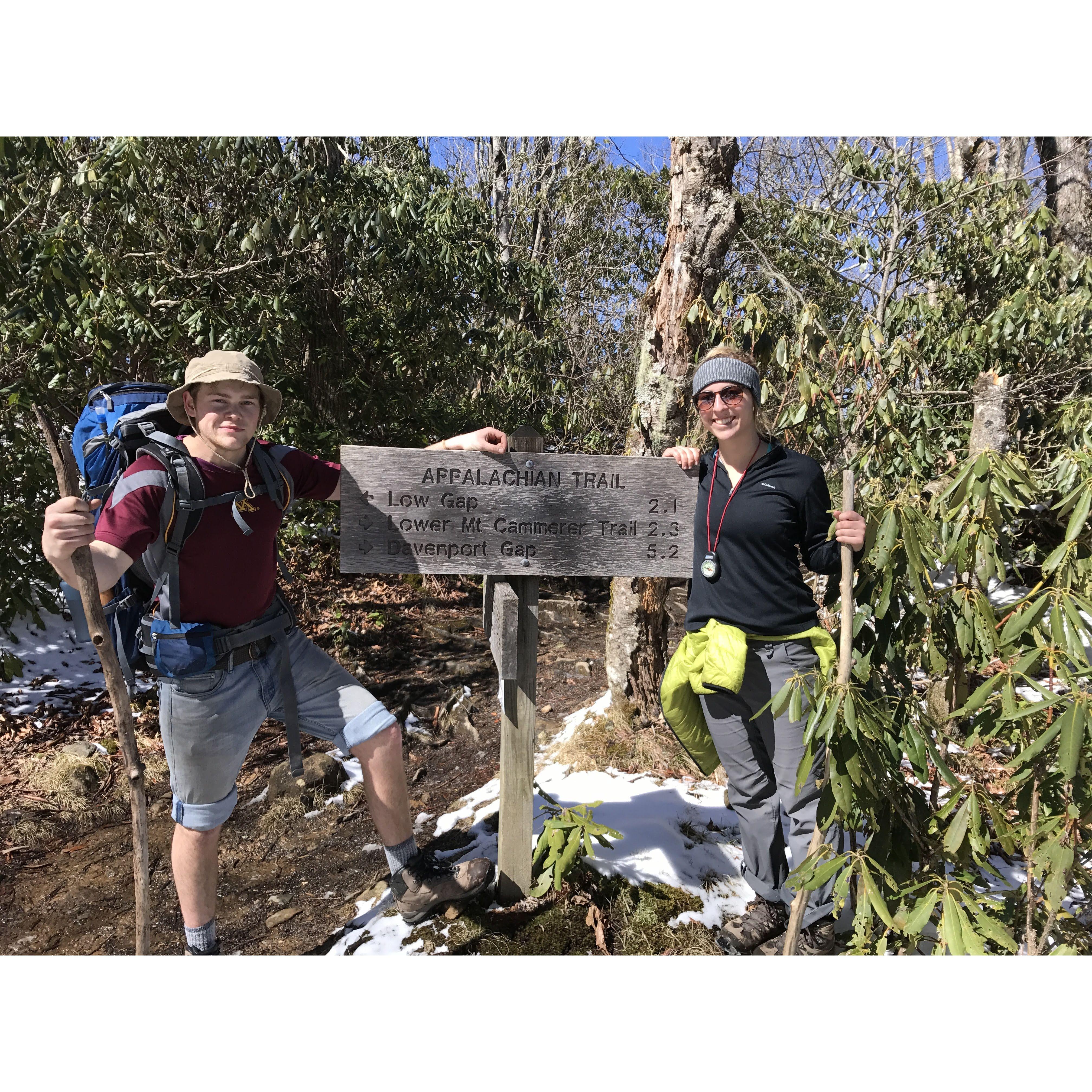 March 2017 - First backpacking trip we ever took together during Spring Break of our sophomore year of college. Went to the Great Smoky Mountains!