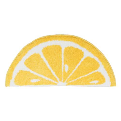 WINLIFE Lemon Door Mat Semicircle Non-Slip Rug for Kitchen