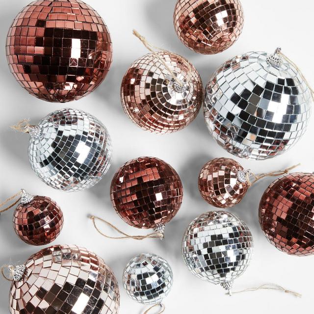 Stevey Disco Ball Christmas Ornaments by Leanne Ford, Set of 12