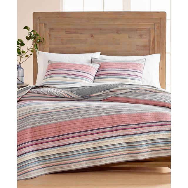Rustic Yarn-Dyed Stripe Cotton King/Cal King Quilt, Created for Macy's