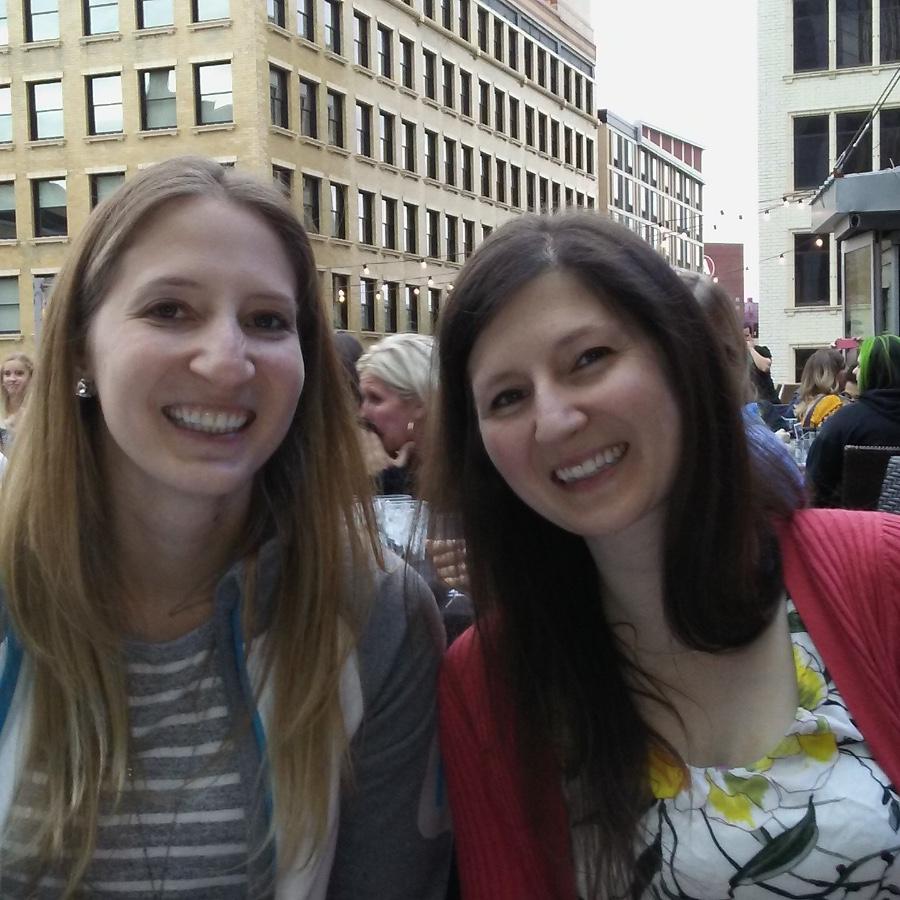 Ashley with her sister Heather.