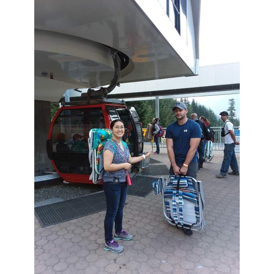 Taking the Gondola up to the top of Crystal Mountain to watch the Perseides Meteor shower.