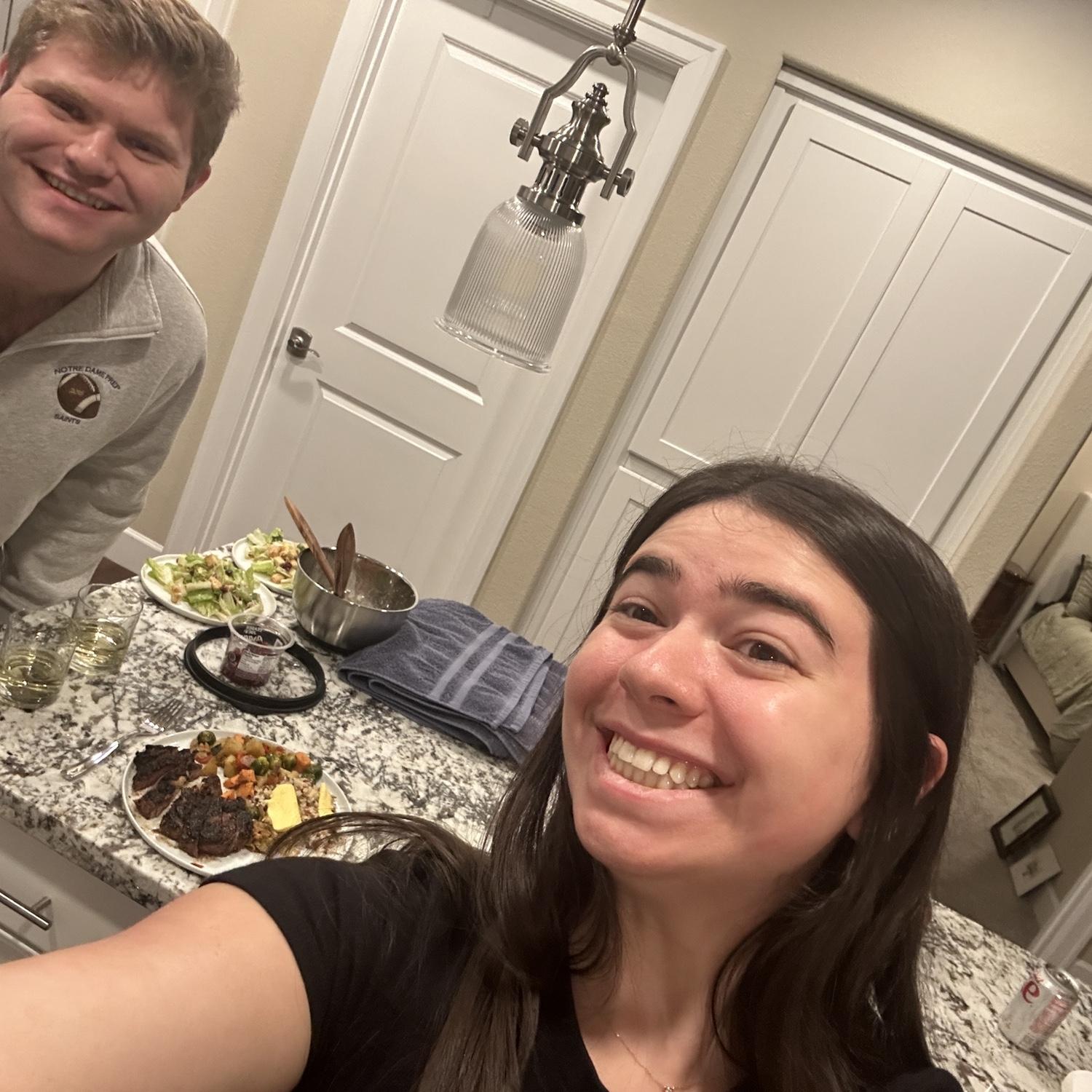 First dinner in our new apartment!