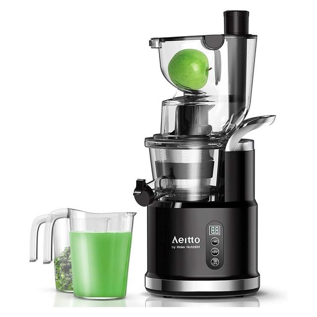 Aeitto Slow Masticating Cold Press Juicer Machine Extractor With Reverse Function & Double Safe System - Includes 3.2” Wide Chute - HSJ-8824