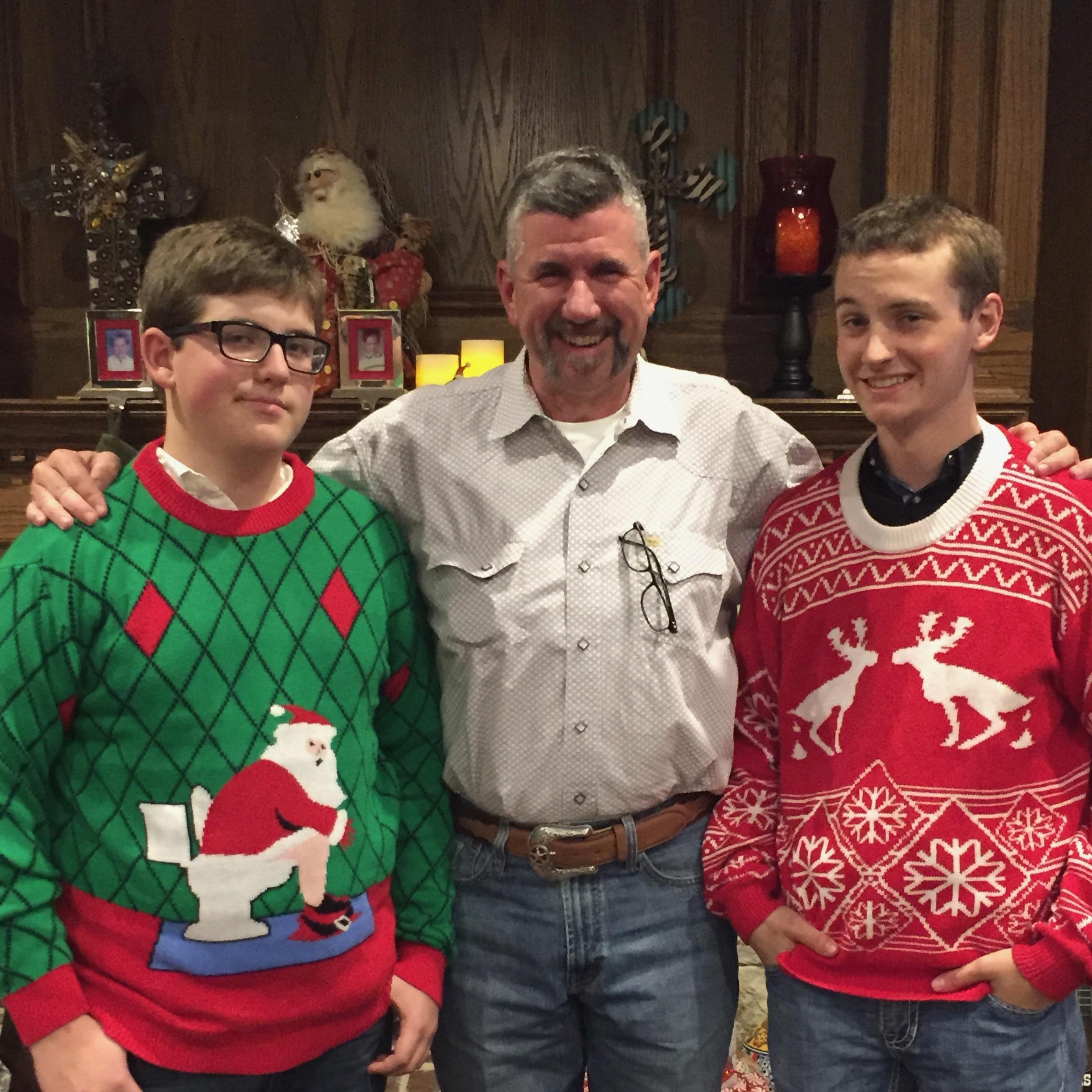 Jerry's version of Christmas sweaters for presents