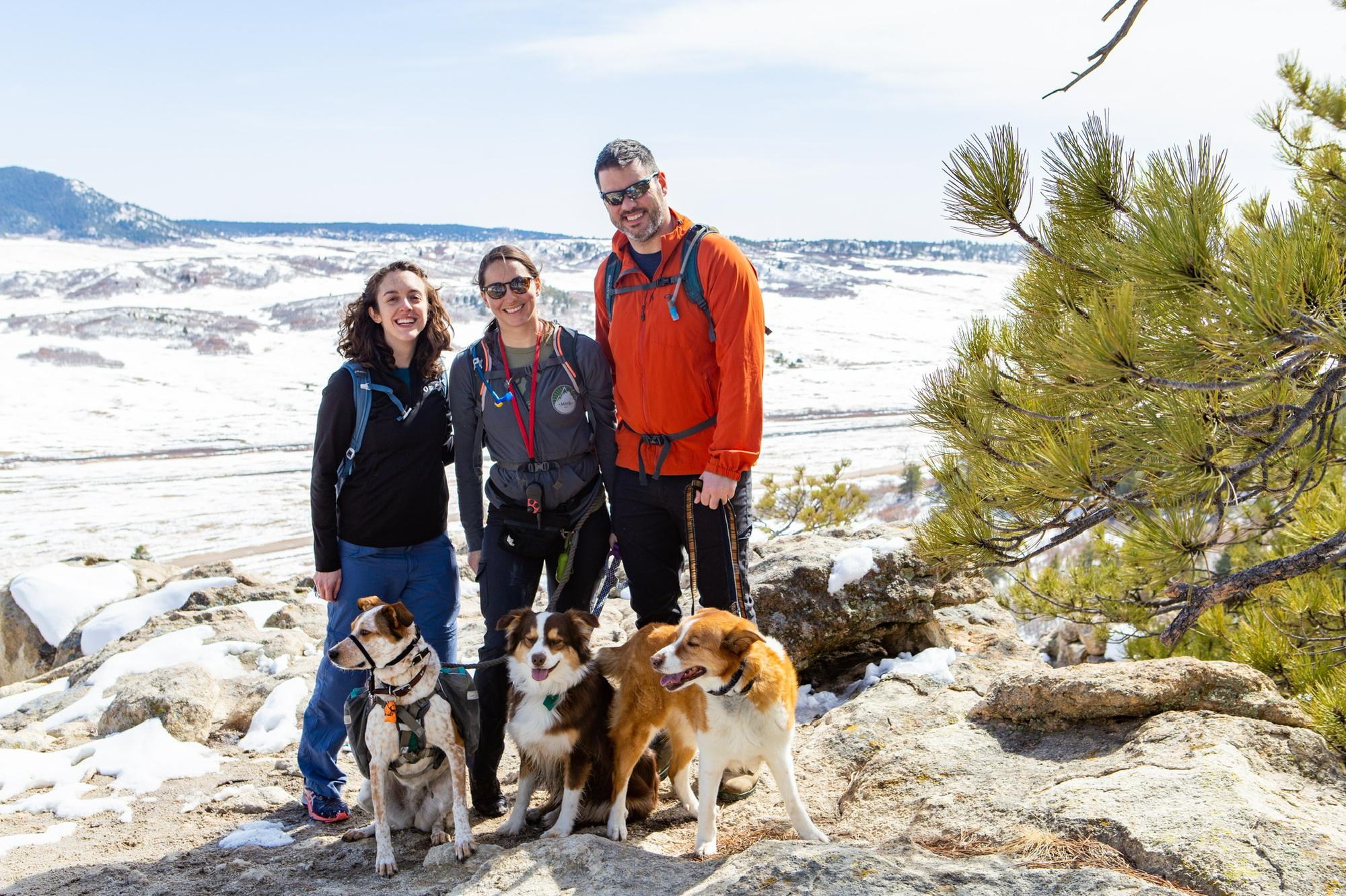 A hike in the wet snow was an adventure but always good times with amazing people.