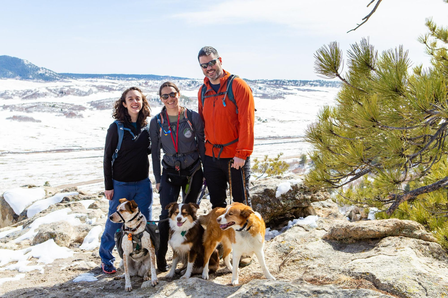 A hike in the wet snow was an adventure but always good times with amazing people.