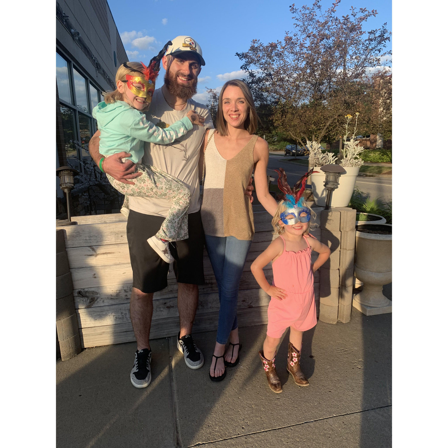 Celebrating Andrew completing Barber School and Olivia's birthday