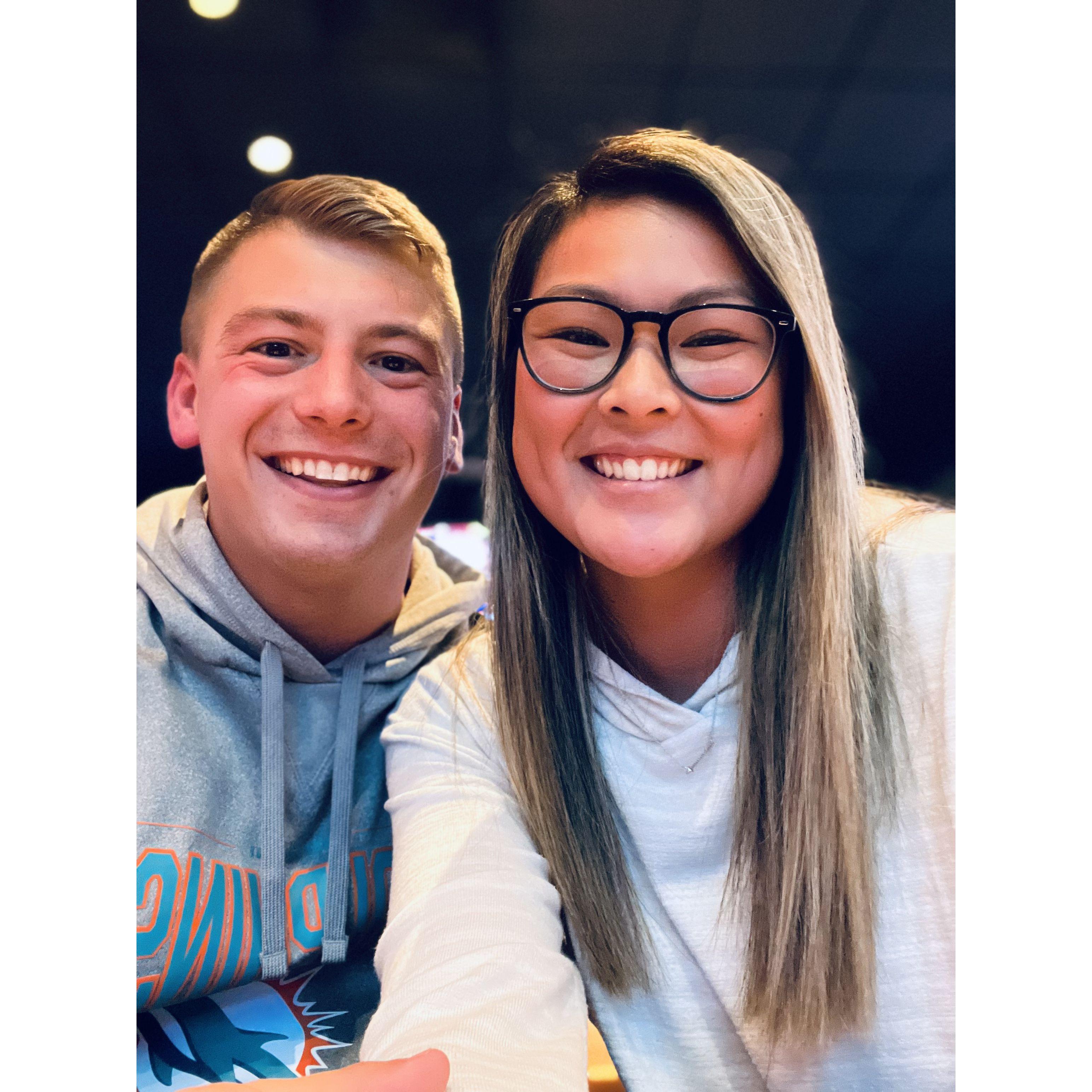 First date at Millers Ale House - December 5, 2021