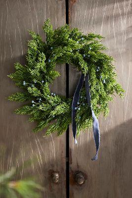 Faux Juniper Berry Wreath