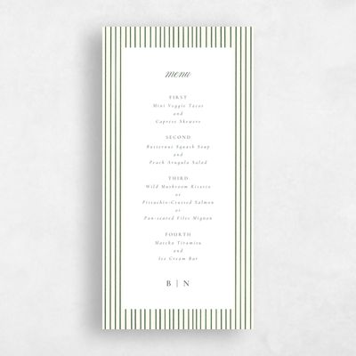 Light Butter, Green Wedding Menu - Rodez