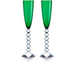 Baccarat Vega Green Flutissimo, Pair