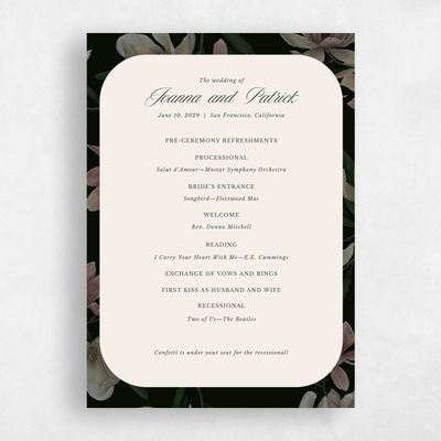 Black Wedding Program - Gratia