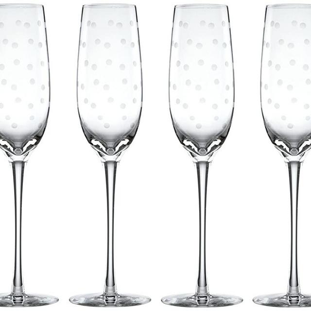 kate spade new york Larabee Dot Flutes, Set of 4