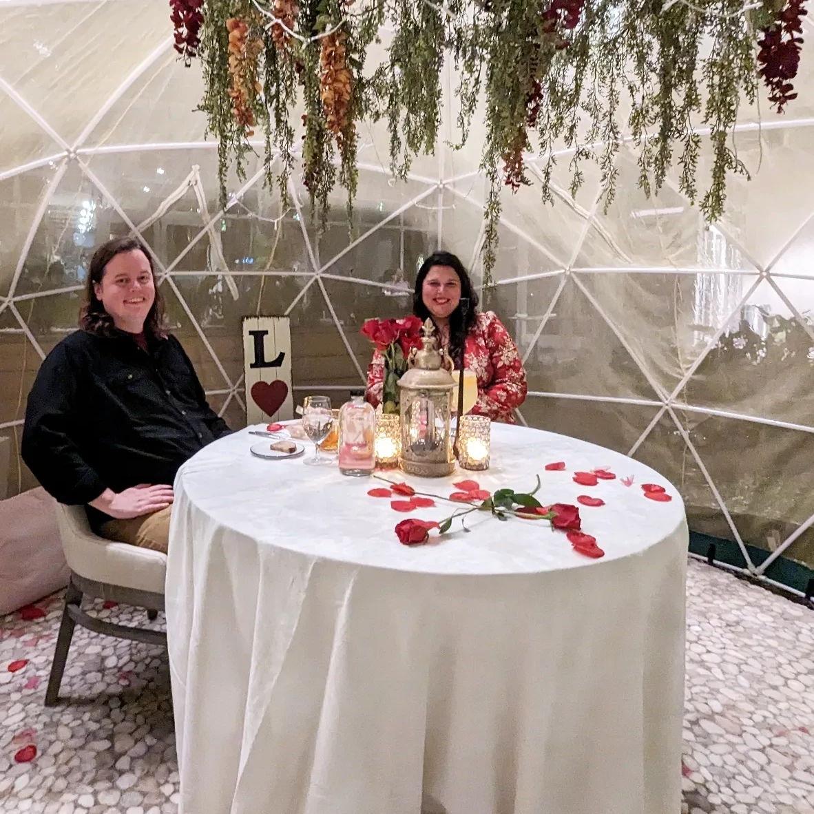 Our most romantic Valentine's Day in our private bubble