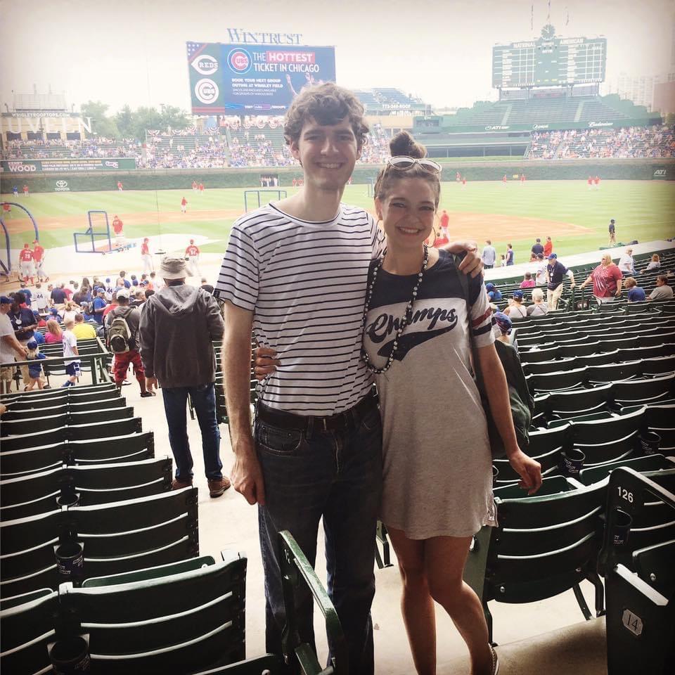 Visiting Wrigley Field on a trip to Chicago. 2016.