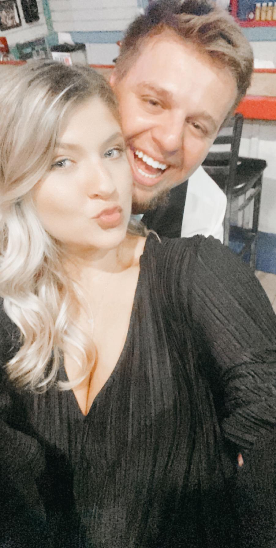 Our first picture together when we met at the Bradford's wedding!