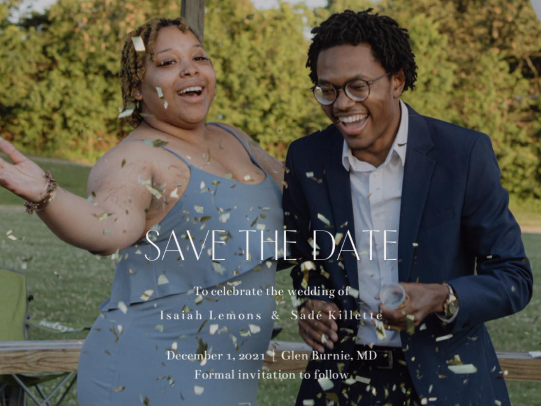 The Wedding Website of Sadé Killette and Isaiah Lemons