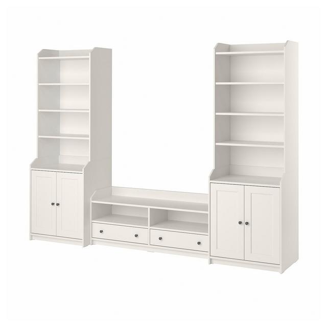 HAUGATV/storage combination, white109x18 1/8x78 3/8 "