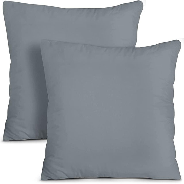 Utopia Bedding Throw Pillows Insert (Pack of 2, Grey) - 20 x 20 Inches Bed and Couch Pillows - Indoor Decorative Pillows