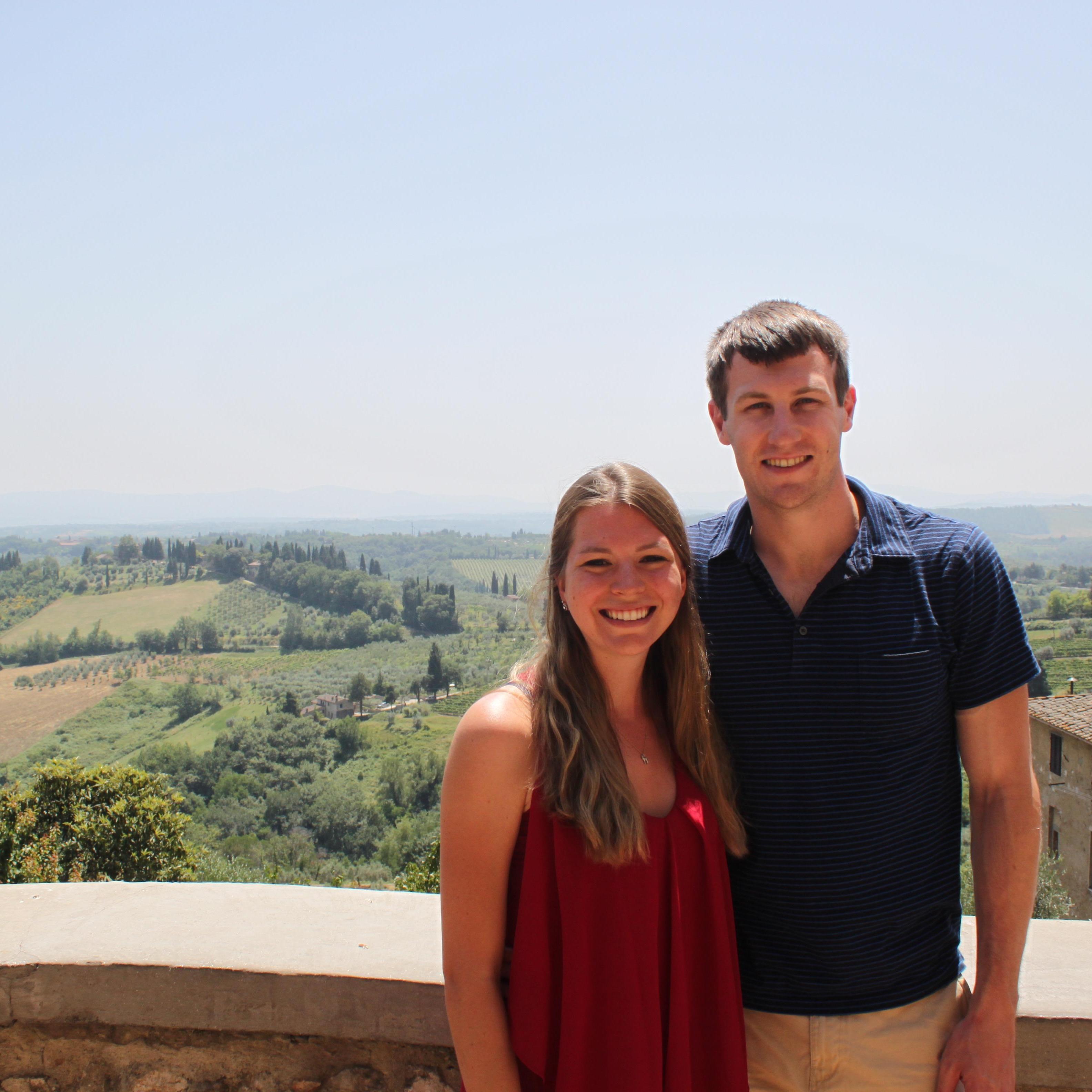 Enjoying the view at San Gimignano