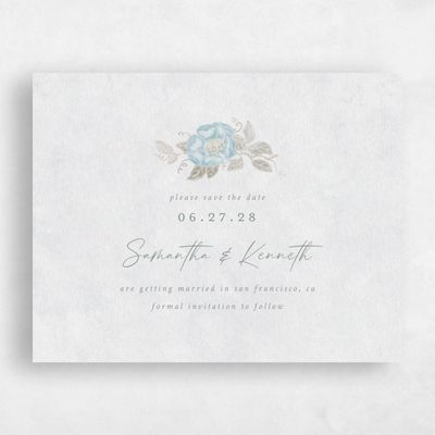 Ice, Blue Wedding Save the Date - Muriano Landscape