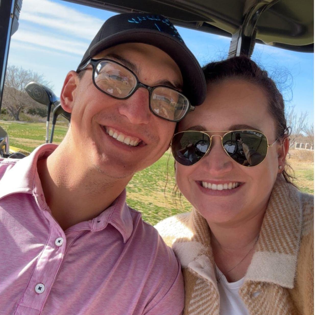 That time Morgan passenger princessed Chris's golf tournament.