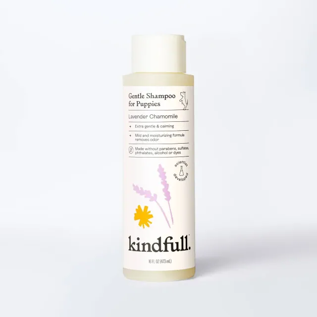 Lavender Chamomile Gentle Puppy Shampoo - 16 fl oz - Kindfull™: Hypoallergenic, Basic Cleansing