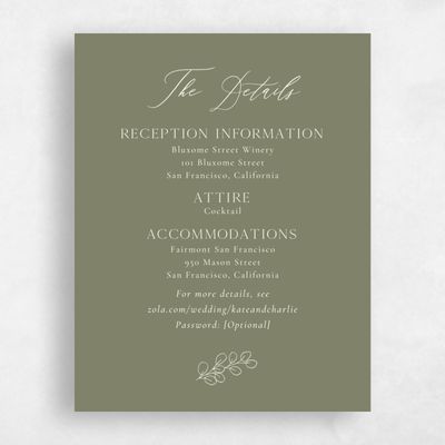 Khaki Green Wedding Enclosure - Groveland