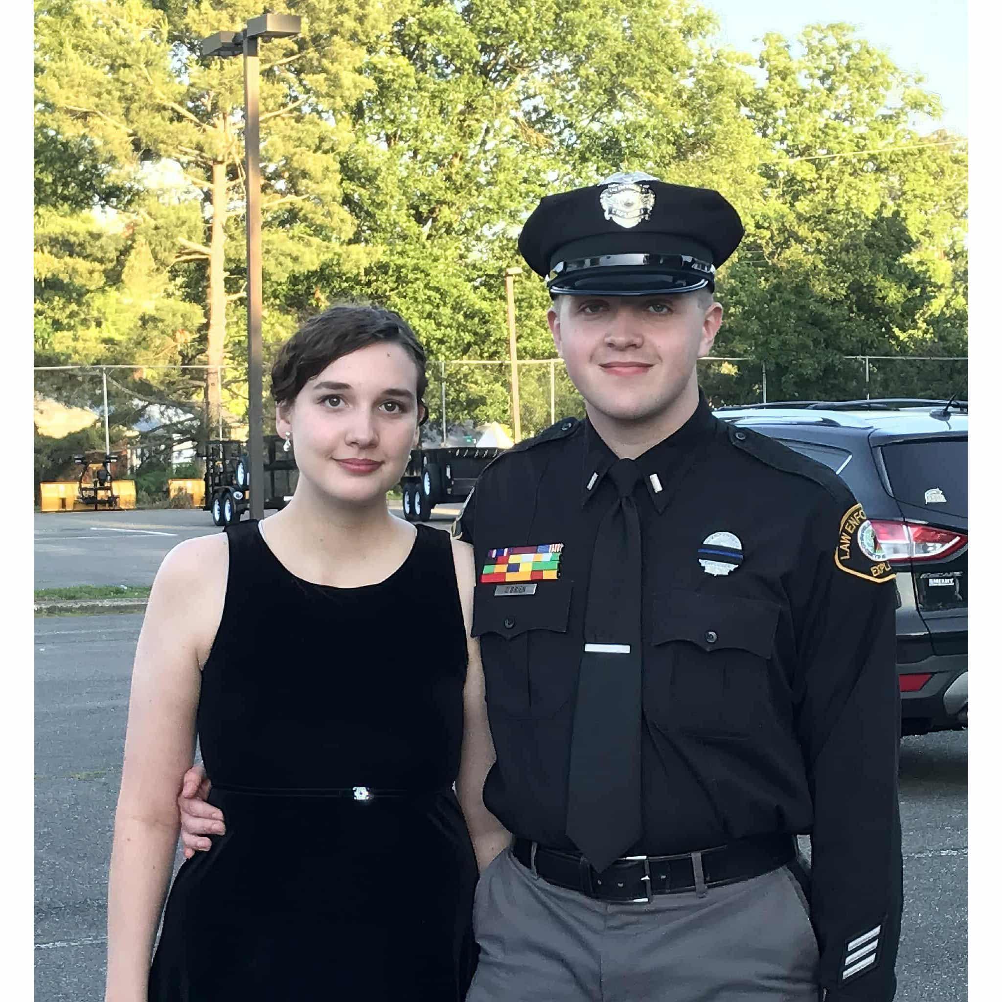 Law Enforcement Memorial Ceremony with Lieutenant Dan representing the Explorers program Henrico, Va June 2017