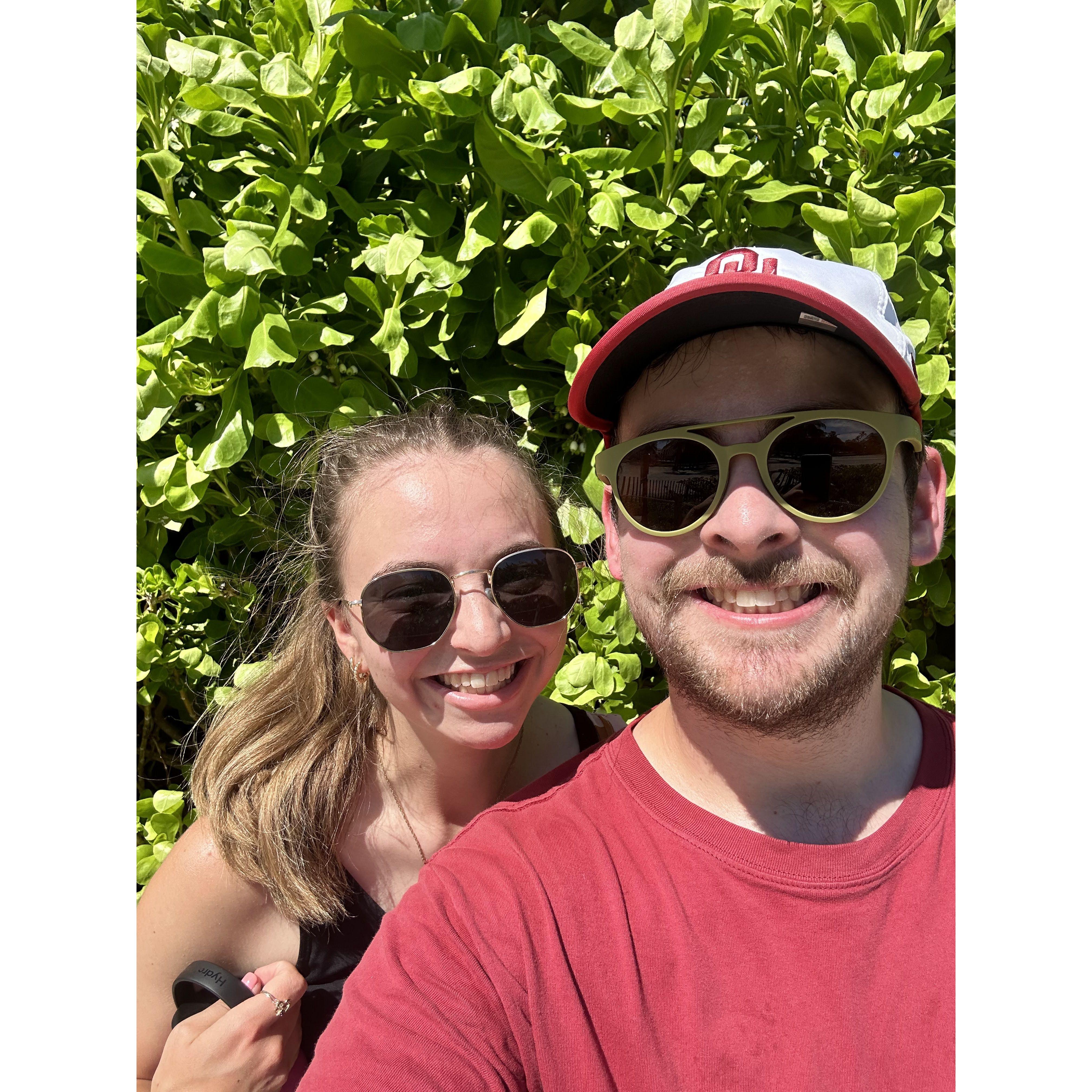 A couple of hours before Will proposed in Miami!