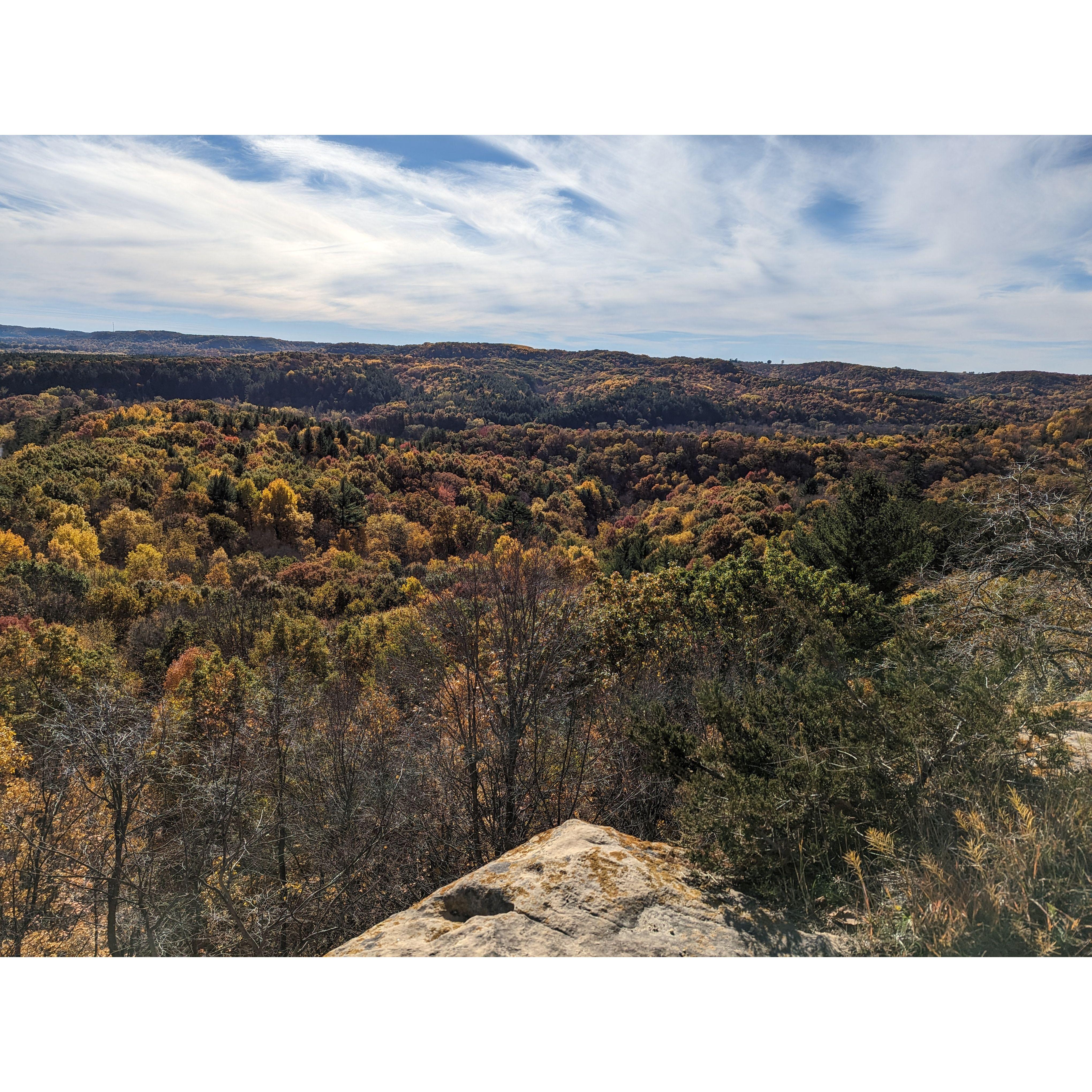 View from Blackhawk Rock in the Kickapoo Valley Reserve