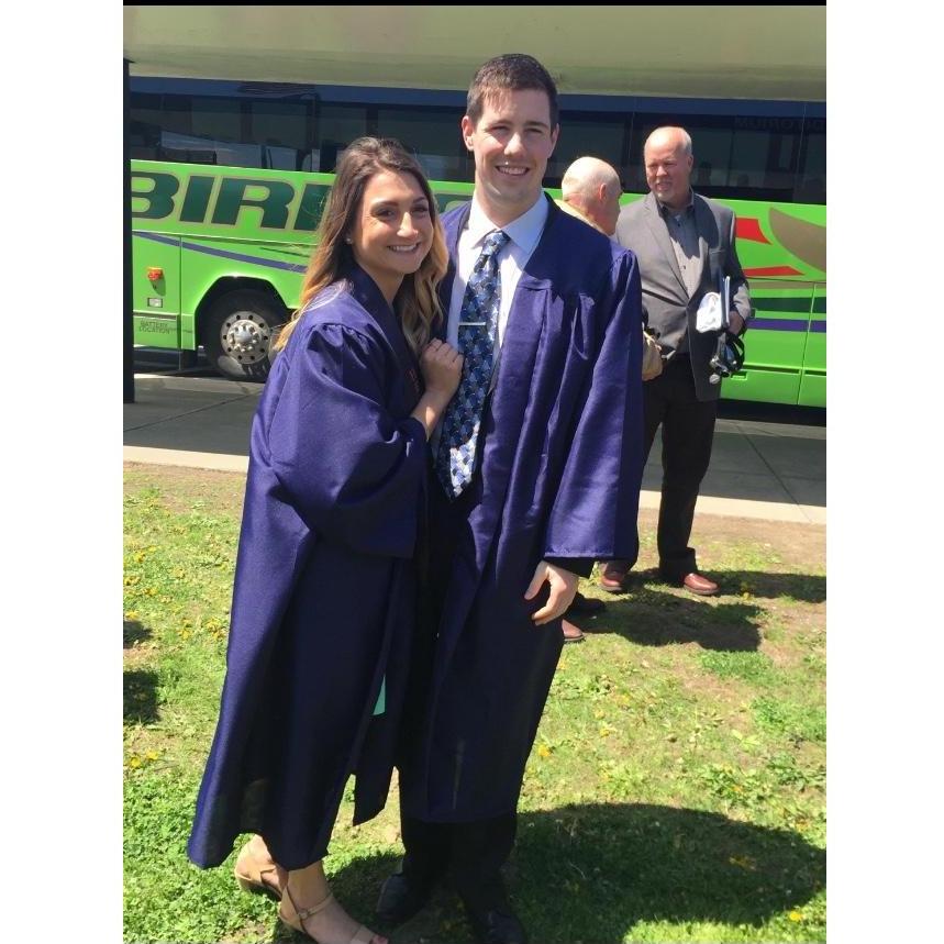 Started college together and ended college together. We both received our Bachelor's Degrees!