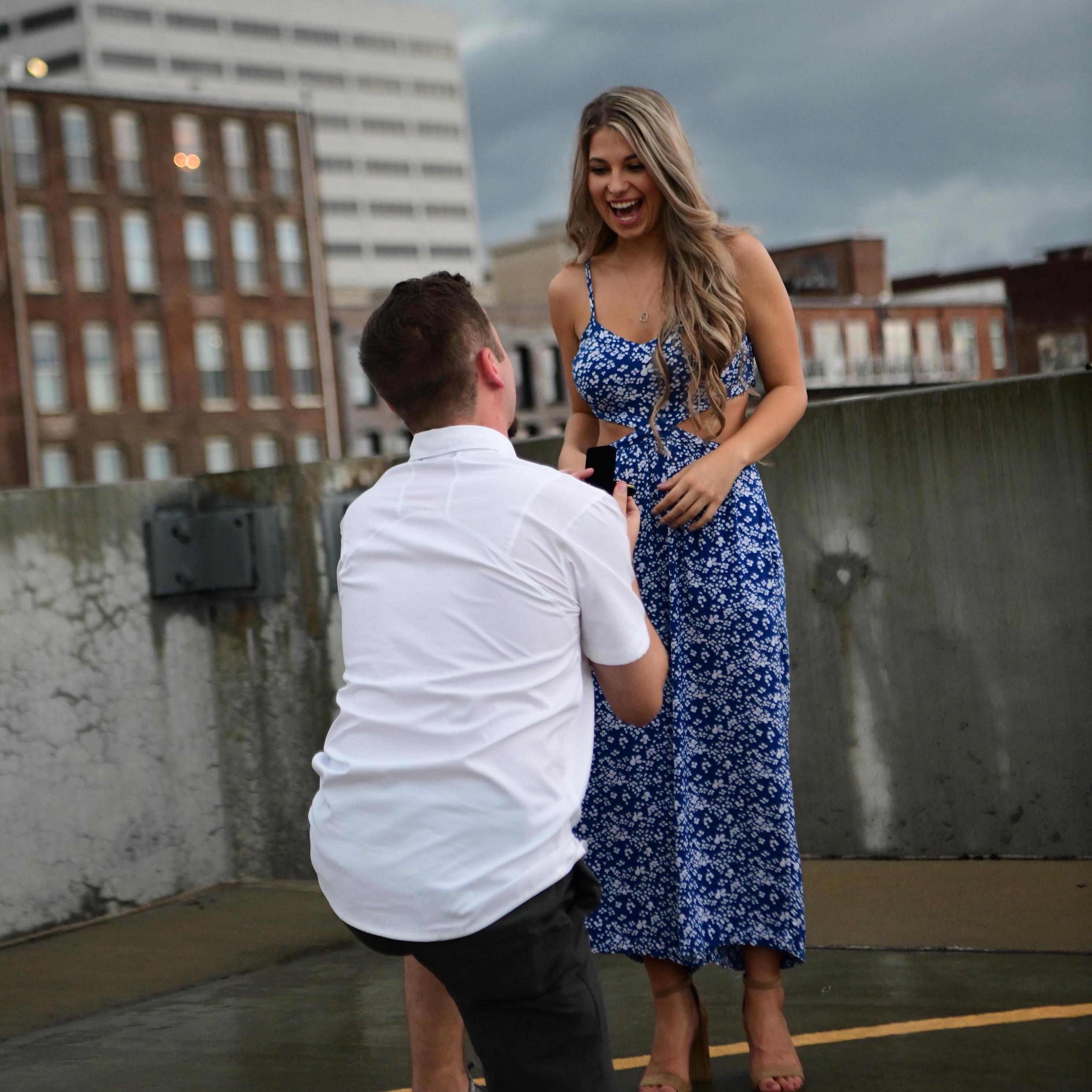The moment he popped the question.