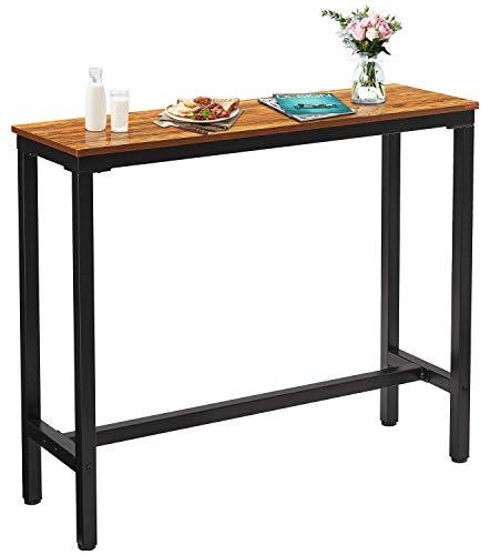 Mr IRONSTONE Bar Table 47” Pub Dining Height Table Bistro Table with Vintage Textured Top (Indoor USE ONLY)