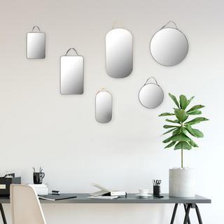 Various Edged Wall Mirrors, Set of 6