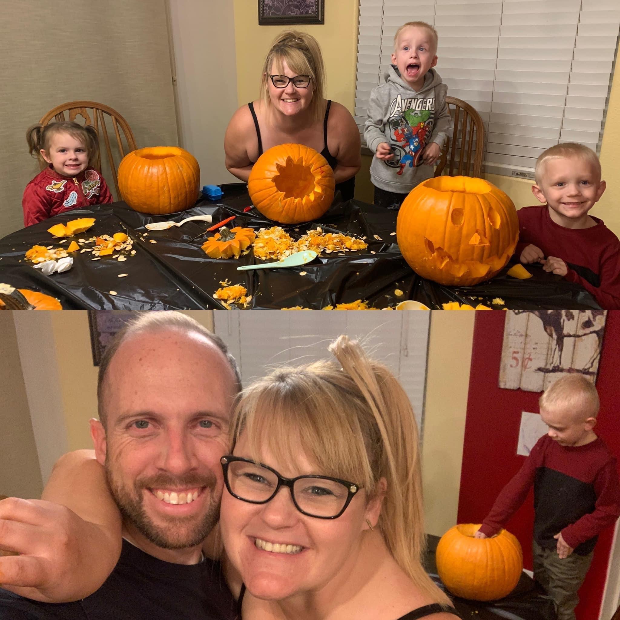 Family pumpkin carving!