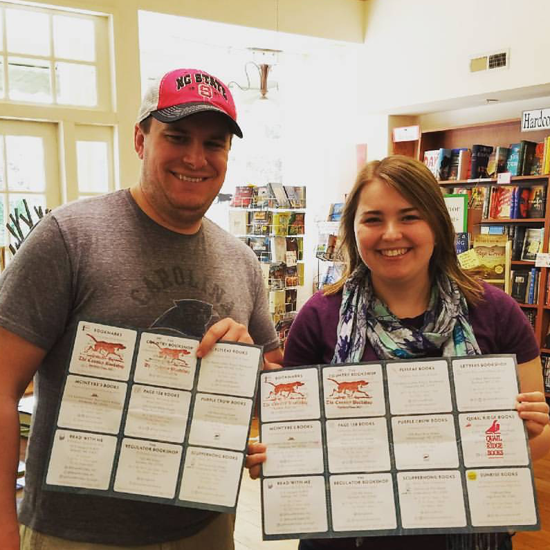 Best birthday gift ever! Ivan took Nancy on a bookstore tour of North Carolina!