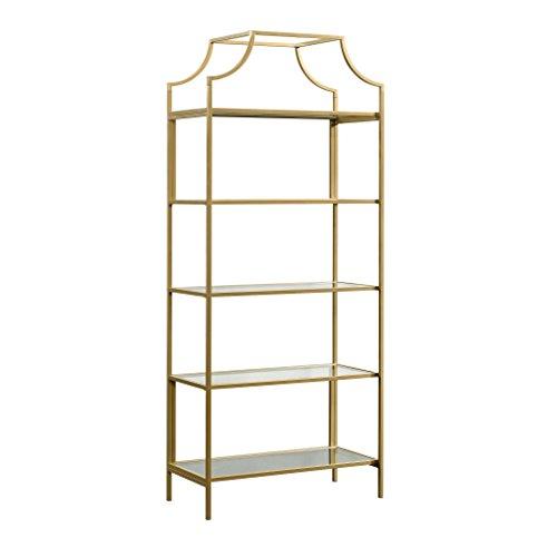 Sauder 421434 International Lux Bookcase, Satin Gold Finish