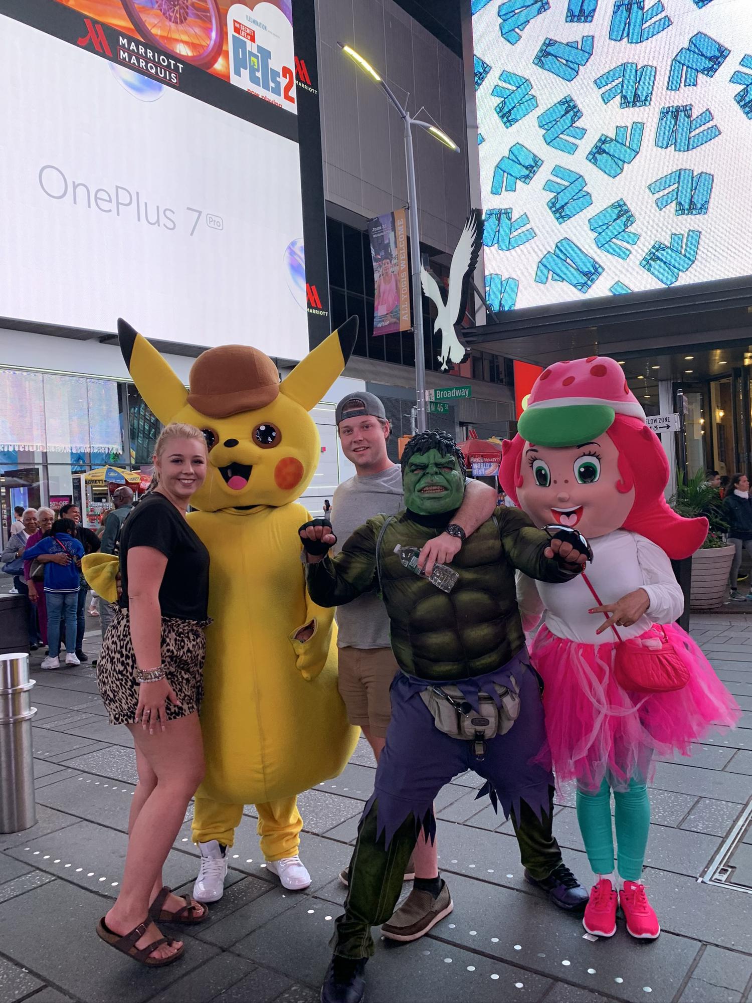 Our first time in Times Square New York!