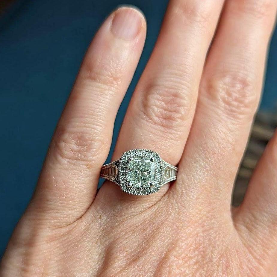 Mike custom designed Lorena's ring and it is absolutely perfect and full of meaning