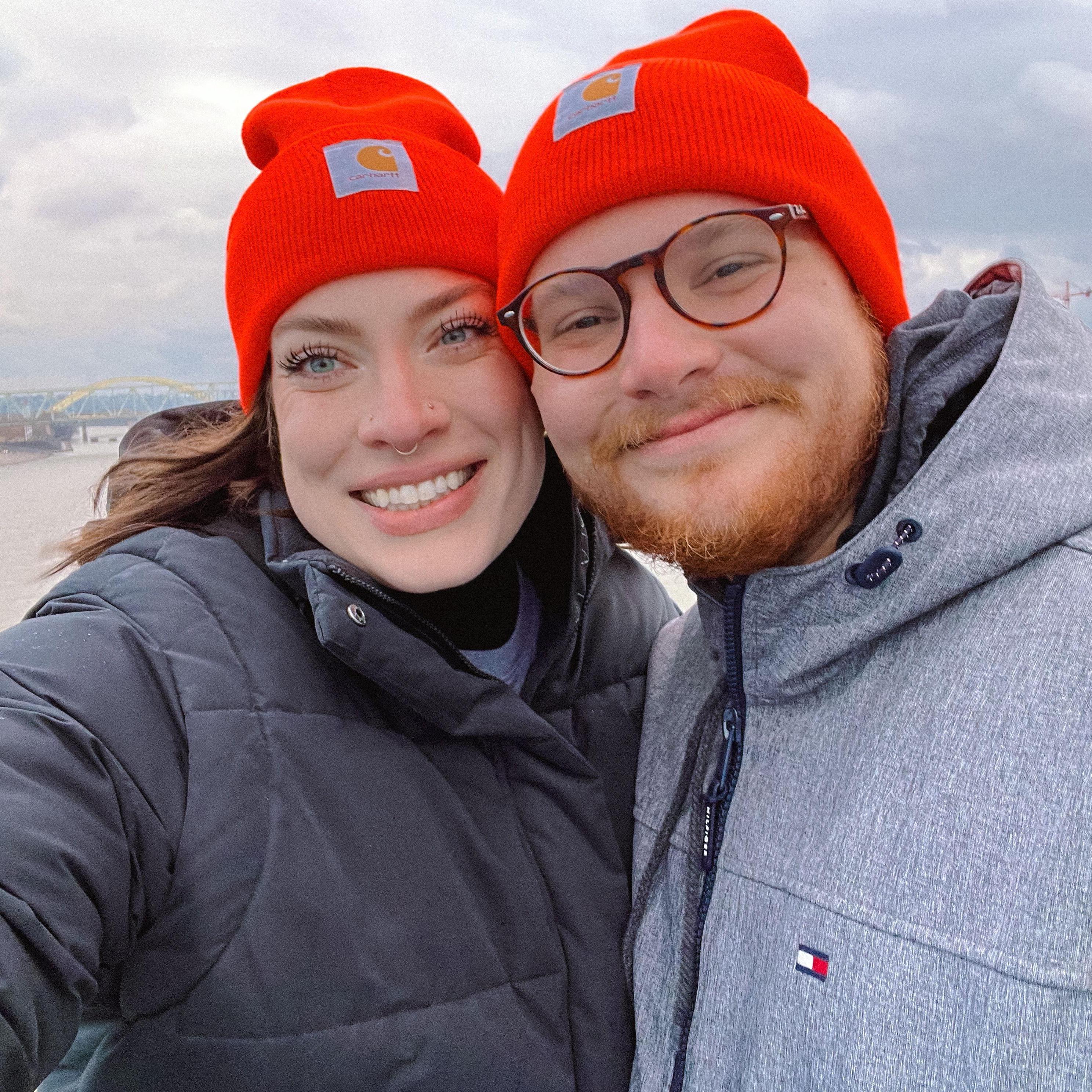One of our first few pictures together right after our first Bengals game together!