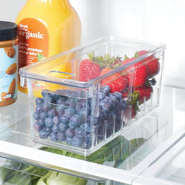 FAIZO Refrigerator Food Storage Box, Clear Acrylic Storage