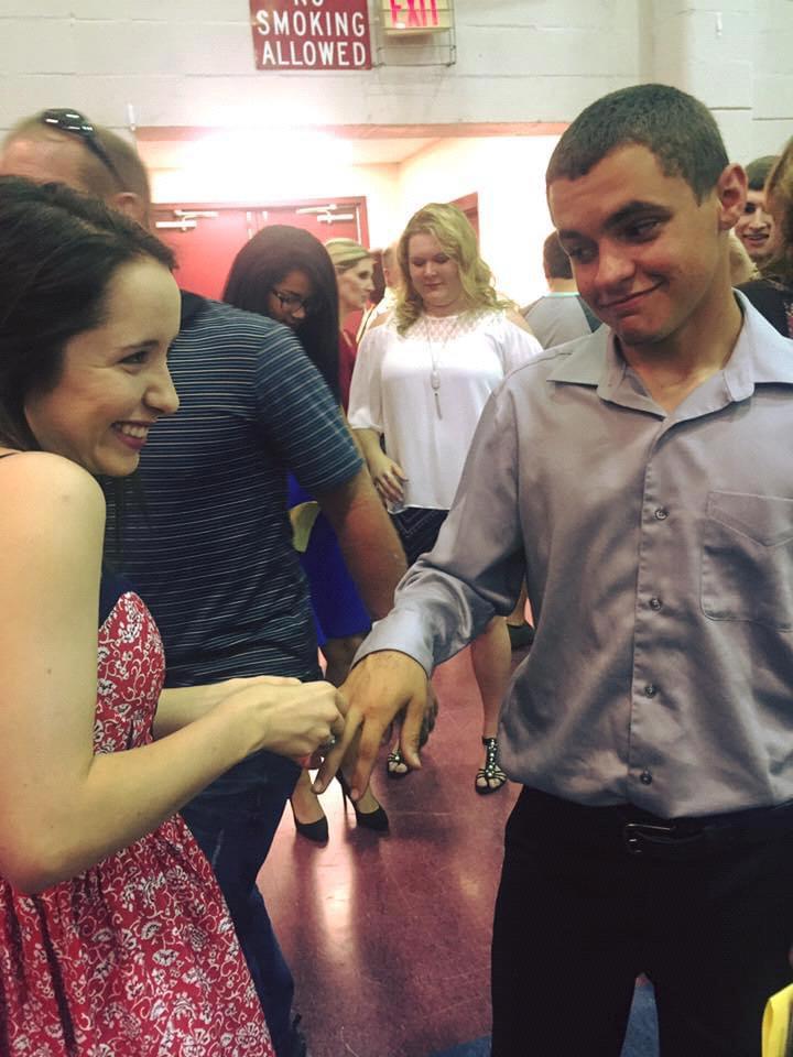 Our High School ring ceremony.