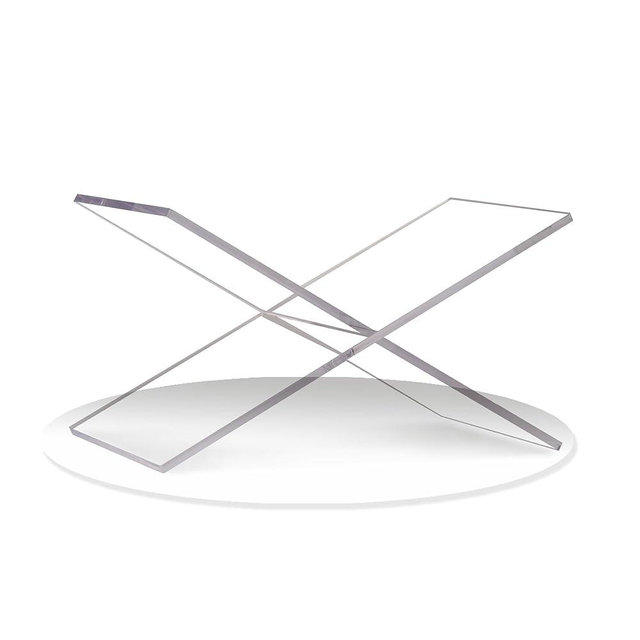 LIZ QNNALY Large Clear Acrylic Book Stand - Perfect for Displaying Open Books on Your Coffee Table - Ideal for Bibles, Cook Books, Guest Books, Magazines, Each with a Lucite Paperweight (Clear)