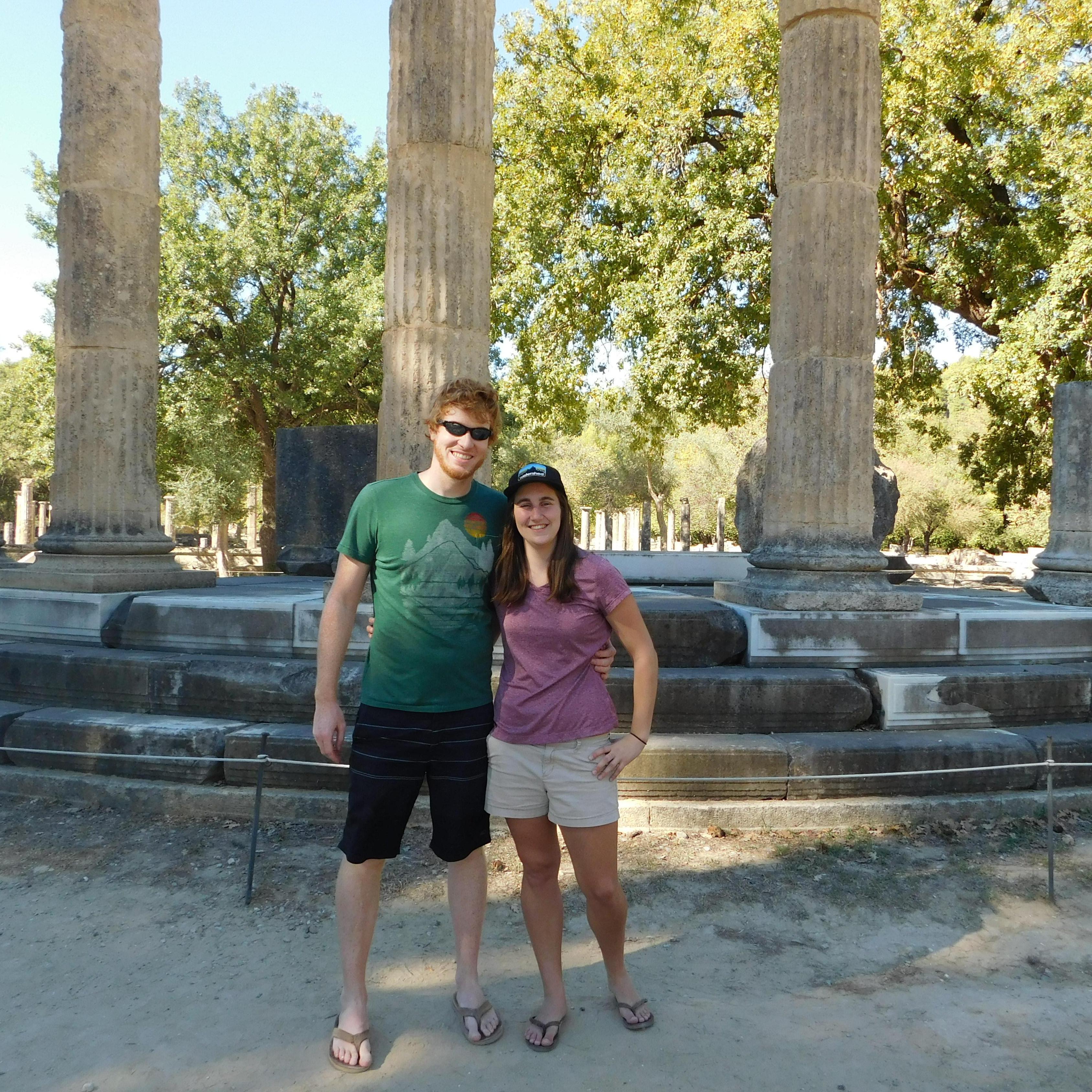 At the original site where the Olympics were held in Greece