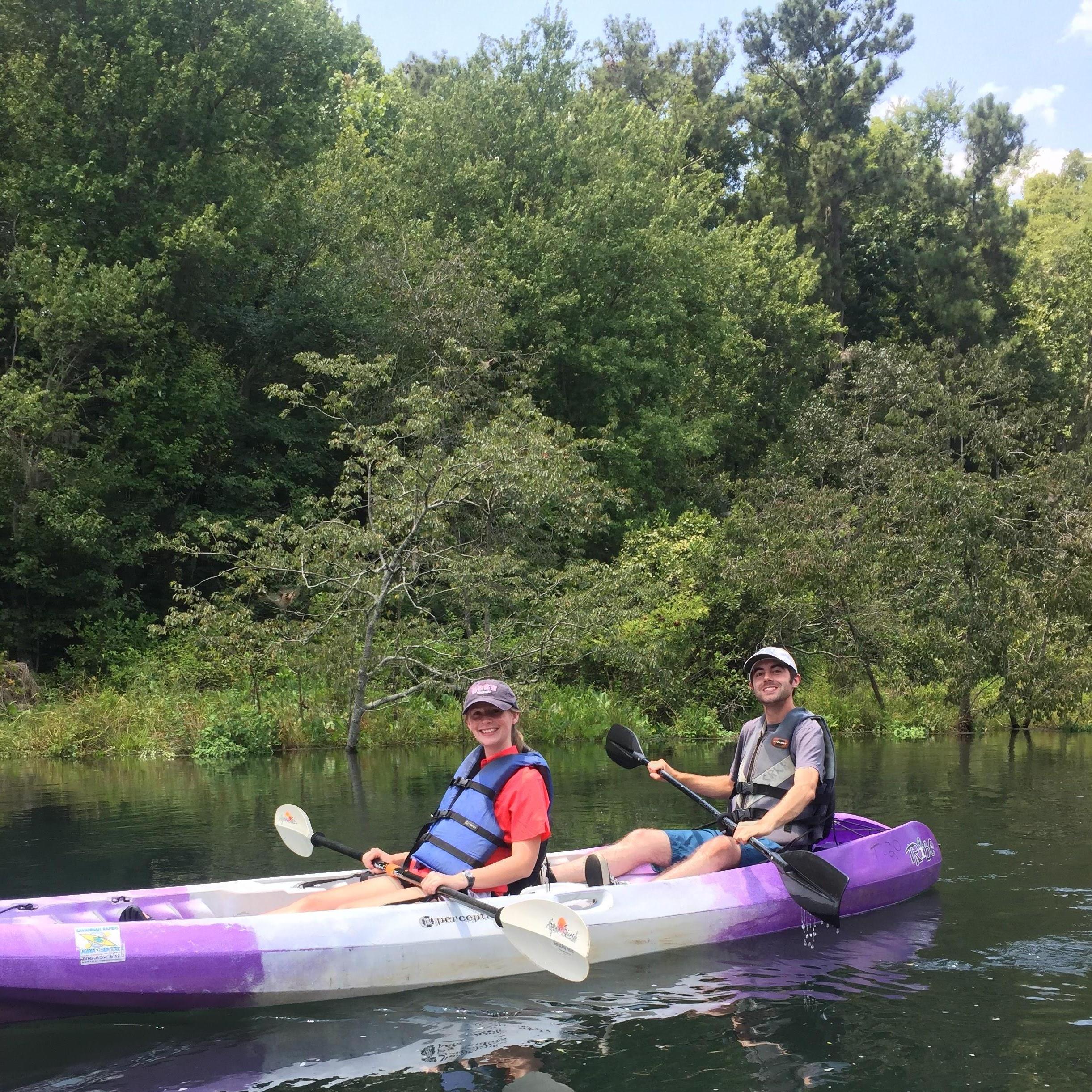 We love being outside! This was out first kayaking adventure down the Augusta Canal.