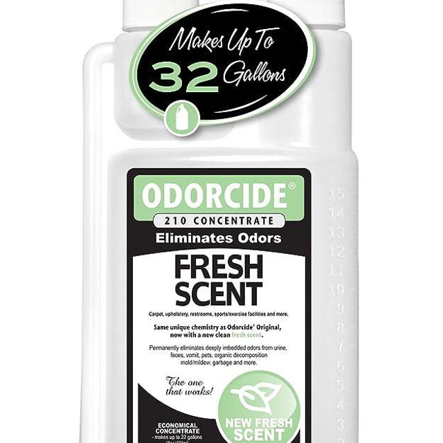 Odorcide Odor Eliminator Concentrate: Odor Eliminator for Strong Odor on Carpets, Hardwood & More - Smoke, Sweat & Pet Odor Eliminator for Home w/Non-Enzymatic Formula - Fresh Scent - 16 oz