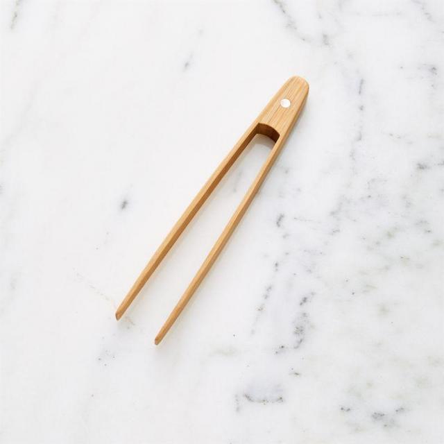 Bamboo Toast Tongs with Magnet