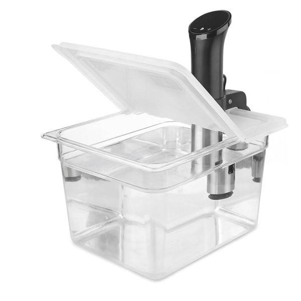 EVERIE Sous Vide Container 12 Quart EVC-12 with Collapsible Hinged Lid Compatible with Anova Nano or AN500-US00 or Anova Pro 3.0 or Anova Mini, Also Fits Instant Pot
